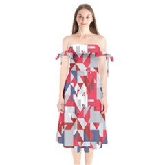 Technology Triangle Shoulder Tie Bardot Midi Dress by Mariart