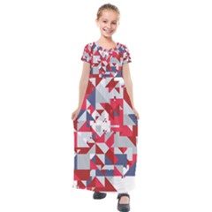 Technology Triangle Kids  Short Sleeve Maxi Dress by Mariart