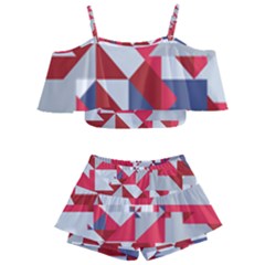 Technology Triangle Kids  Off Shoulder Skirt Bikini