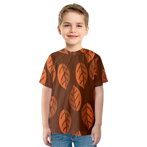 Pattern Leaf Plant Kids  Sport Mesh Tee by Mariart