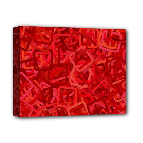 Red Pattern Technology Background Deluxe Canvas 14  X 11  (stretched)