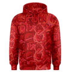 Red Pattern Technology Background Men s Pullover Hoodie