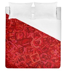 Red Pattern Technology Background Duvet Cover (queen Size)