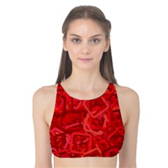 Red Pattern Technology Background Tank Bikini Top by Mariart