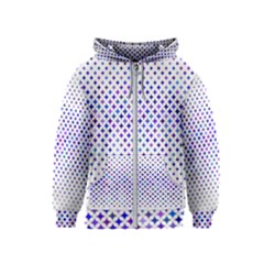 Star Curved Background Geometric Kids  Zipper Hoodie