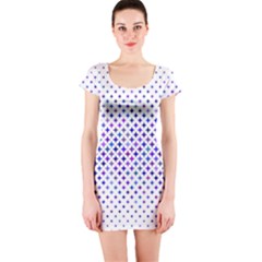 Star Curved Background Geometric Short Sleeve Bodycon Dress by Mariart
