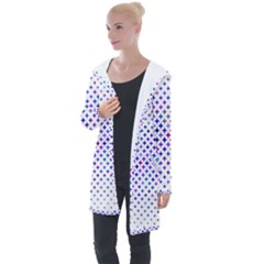 Star Curved Background Geometric Longline Hooded Cardigan by Mariart