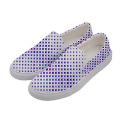 Star Curved Background Geometric Women s Canvas Slip Ons