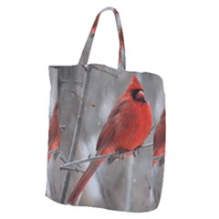 Northern Cardinal  Giant Grocery Tote by WensdaiAmbrose