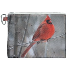 Northern Cardinal  Canvas Cosmetic Bag (xxl) by WensdaiAmbrose
