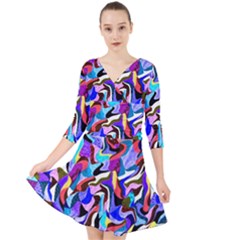 Ml 31 Quarter Sleeve Front Wrap Dress