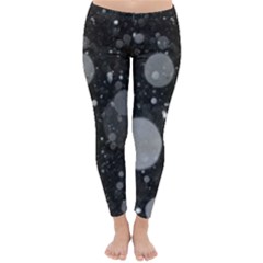 Splatter - Grayscale Classic Winter Leggings by WensdaiAmbrose