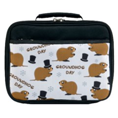 Groundhog Day Pattern Lunch Bag by Valentinaart