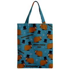 Groundhog Day Pattern Zipper Classic Tote Bag by Valentinaart