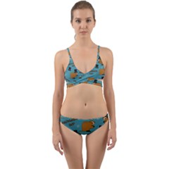 Groundhog Day Pattern Wrap Around Bikini Set by Valentinaart