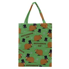 Groundhog Day Pattern Classic Tote Bag by Valentinaart