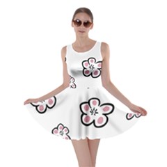 Plum Seamless Flower Skater Dress
