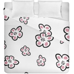 Plum Seamless Flower Duvet Cover Double Side (King Size)