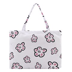 Plum Seamless Flower Medium Tote Bag