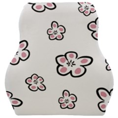 Plum Seamless Flower Car Seat Velour Cushion 