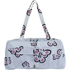 Plum Seamless Flower Multi Function Bag