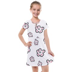 Plum Seamless Flower Kids  Cross Web Dress