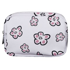 Plum Seamless Flower Make Up Pouch (Small)