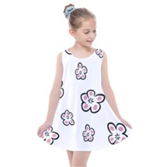 Plum Seamless Flower Kids  Summer Dress