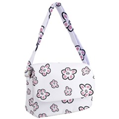 Plum Seamless Flower Courier Bag