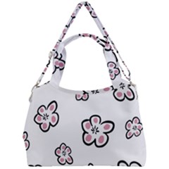 Plum Seamless Flower Double Compartment Shoulder Bag