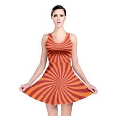 Spiral Swirl Background Vortex Reversible Skater Dress