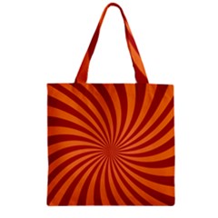 Spiral Swirl Background Vortex Zipper Grocery Tote Bag