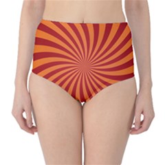 Spiral Swirl Background Vortex Classic High-waist Bikini Bottoms