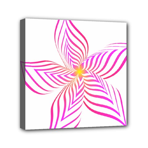 Petal Flower Mini Canvas 6  X 6  (stretched)