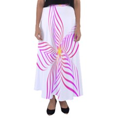 Petal Flower Flared Maxi Skirt