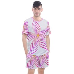 Petal Flower Men s Mesh Tee And Shorts Set