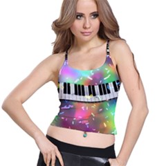 Piano Keys Music Colorful Spaghetti Strap Bra Top by Mariart