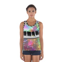 Piano Keys Music Colorful Sport Tank Top  by Mariart