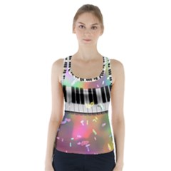 Piano Keys Music Colorful Racer Back Sports Top by Mariart