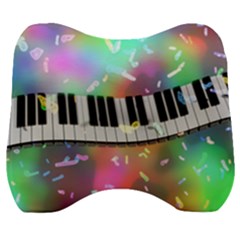 Piano Keys Music Colorful Velour Head Support Cushion