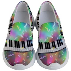 Piano Keys Music Colorful Kids  Lightweight Slip Ons by Mariart