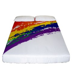 Watercolor Painting Rainbow Fitted Sheet (king Size)
