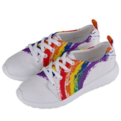 Watercolor Painting Rainbow Women s Lightweight Sports Shoes by Mariart