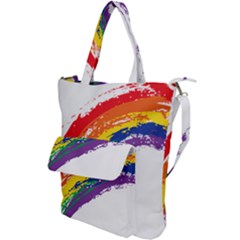 Watercolor Painting Rainbow Shoulder Tote Bag by Mariart