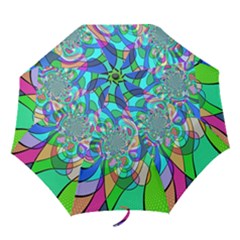 Retro Wave Background Pattern Folding Umbrellas by Mariart