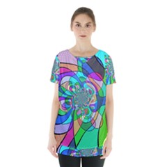 Retro Wave Background Pattern Skirt Hem Sports Top by Mariart
