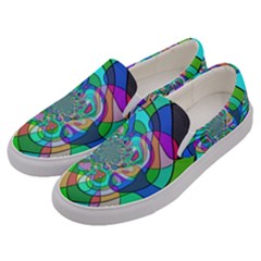 Retro Wave Background Pattern Men s Canvas Slip Ons