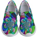 Retro Wave Background Pattern Kids  Lightweight Slip Ons View1