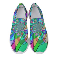 Retro Wave Background Pattern Women s Slip On Sneakers by Mariart