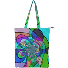 Retro Wave Background Pattern Double Zip Up Tote Bag by Mariart